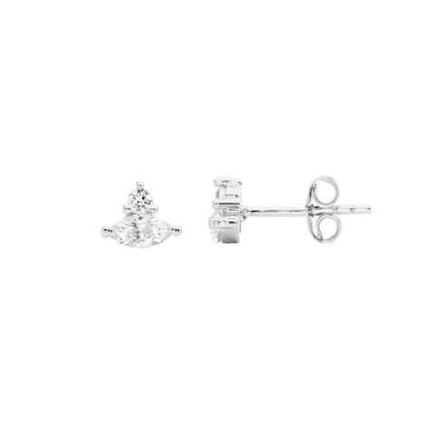 Sterling silver CZ stud earrings