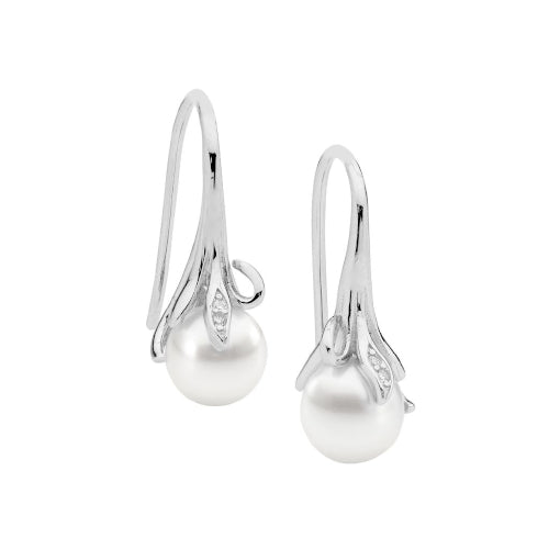 Freshwater  Pearl CZ Earring