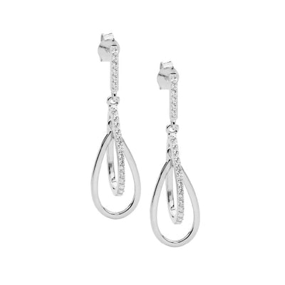 Double Open Teardrop Earring