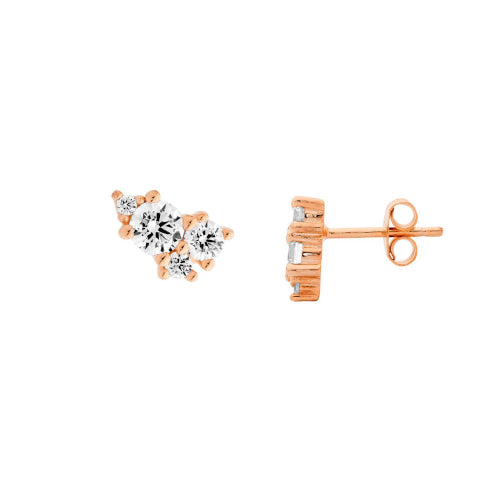 Cluster stud earrings