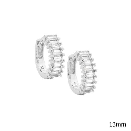 Cubic Zirconia  hoop earrings