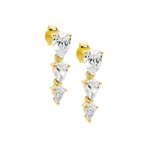 Drop cubic zirconia earrings