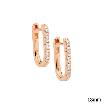 Oval hoop earrings