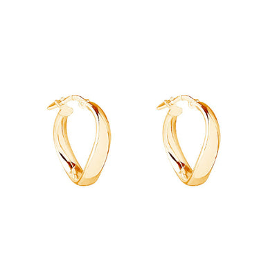 Sterling silver gold plated hoops