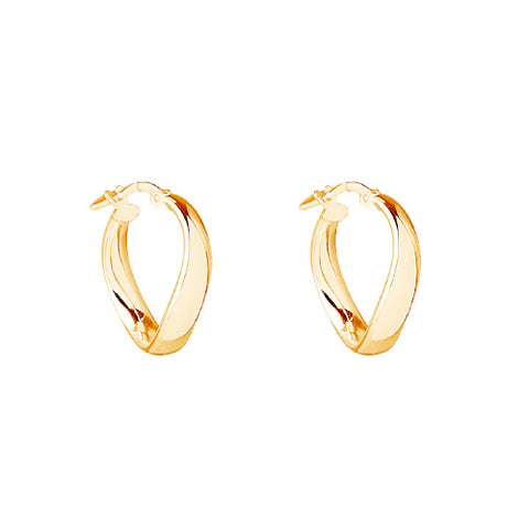 Sterling silver gold plated hoops
