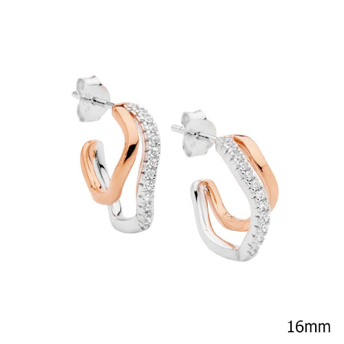 wave hoop earrings