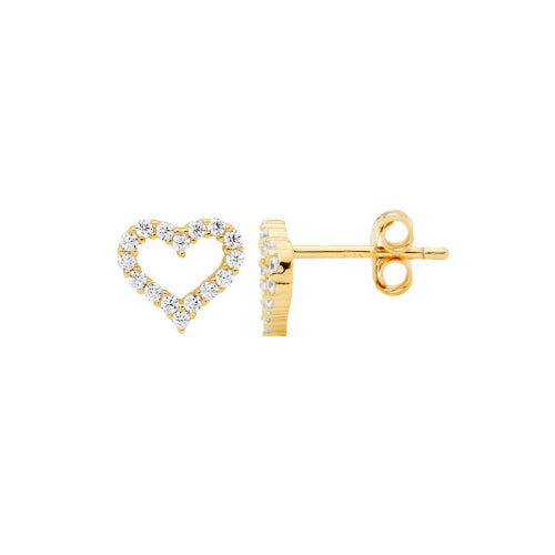 Open heart earrings
