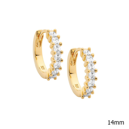 CZ hoop earrings