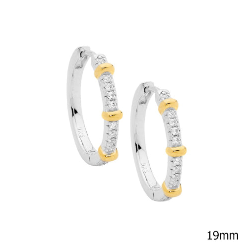 Sterling silver CZ Hoop Earrings