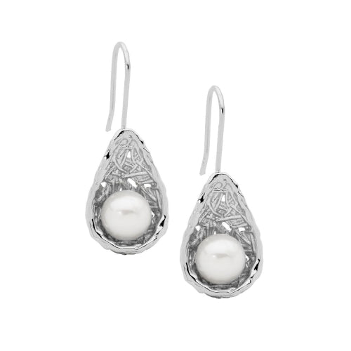 Freshwater Pearl Basket Weave Earring