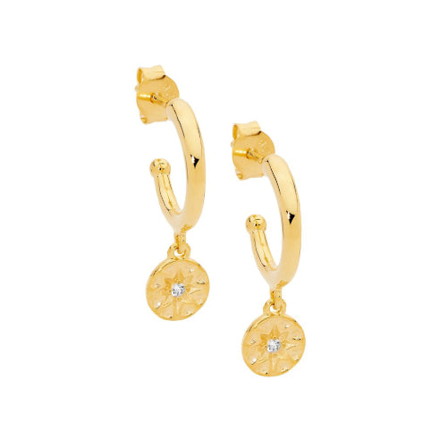 CZ hoop earrings