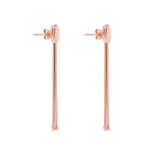 Rose gold plated tassle earring