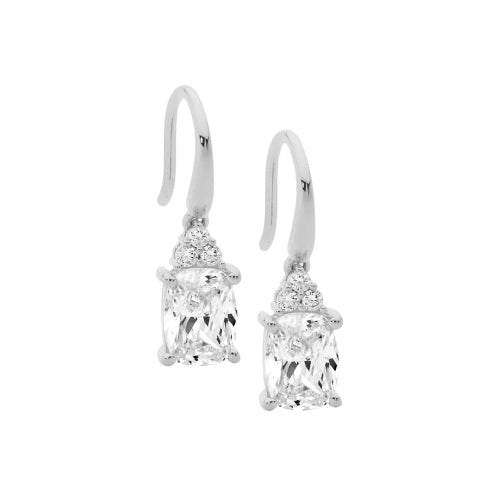 Sterling Silver Cz Earrings