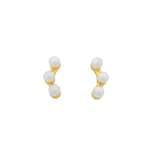 Poppy Gold pearl earring