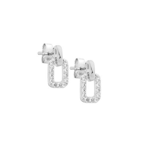 Sterling Silver Cz Earrings