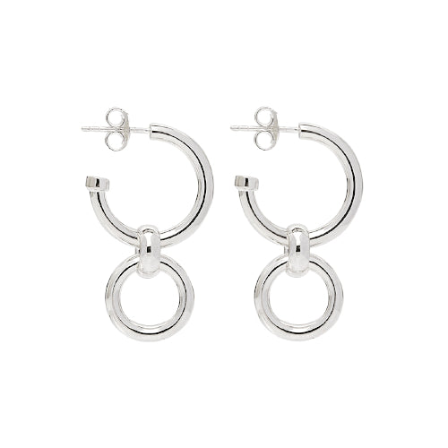 Double hoop drop earring by Najo