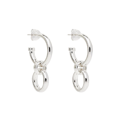 Double hoop drop earring by Najo