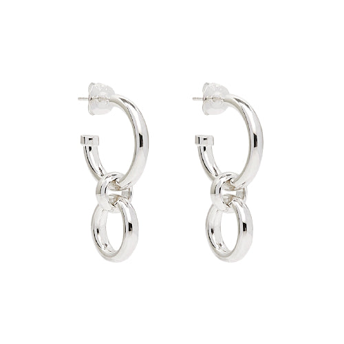 Double hoop drop earring by Najo