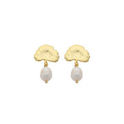 Sierra Gold Pearl Earring