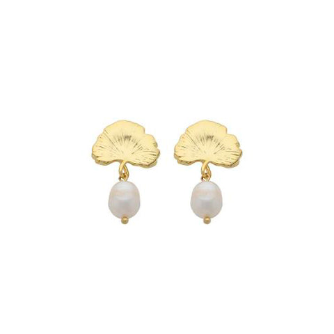 Sierra Gold Pearl Earring