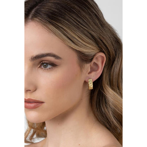 Martha gold textured hoop