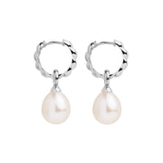 Dew drop pearl earrings