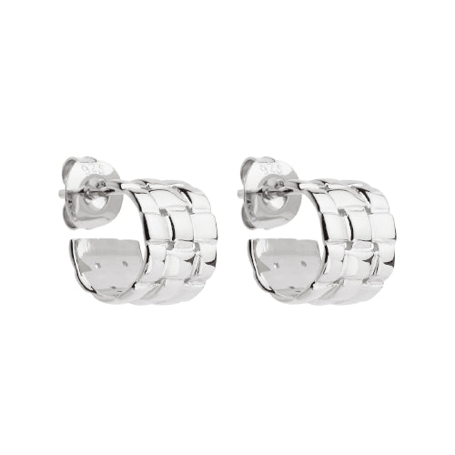 Weave Stud Hoop Earring