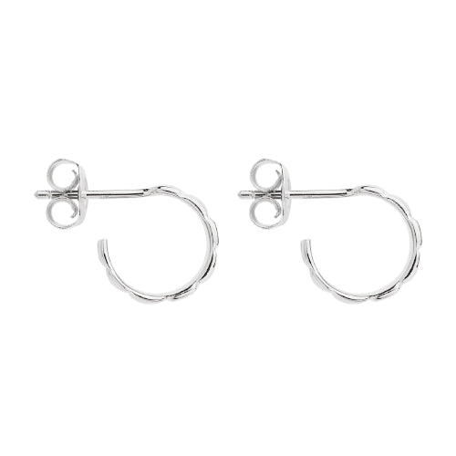 Weave Stud Hoop Earring