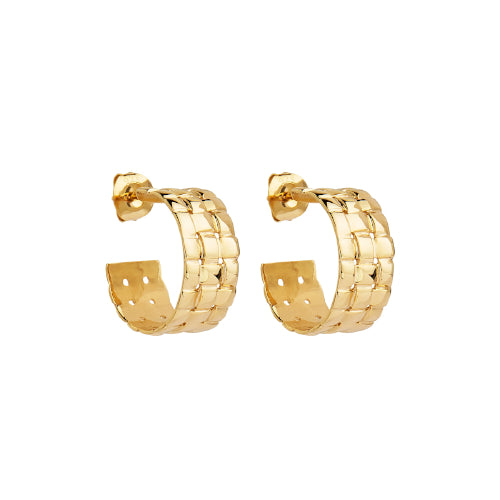 Weave hoop earring