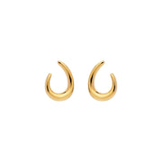 Gold plated curl earrings
