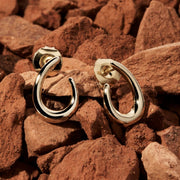 Gold plated curl earrings