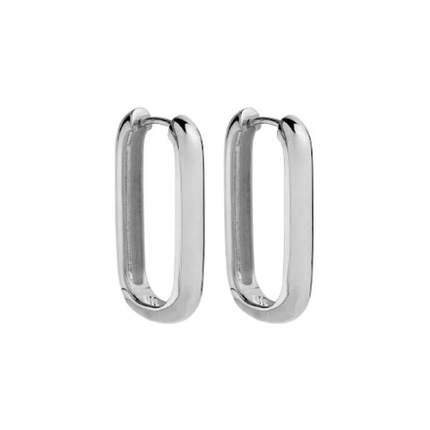 Silver huggie earrings