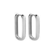 Silver huggie earrings