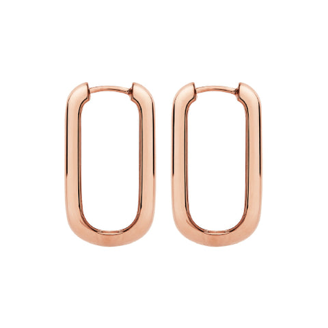 Rose gold huggie earrings