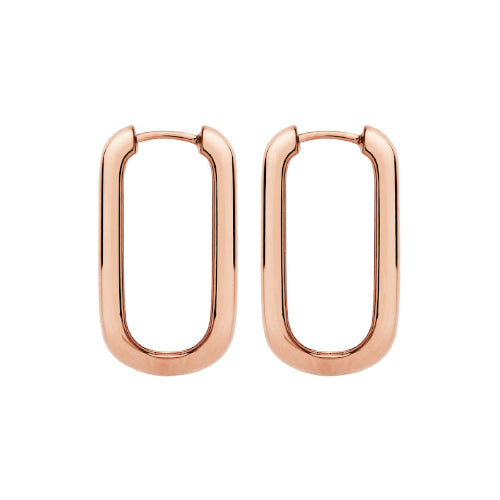 Rose gold huggie earrings