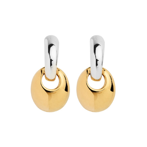 Yellow gold bead earrings