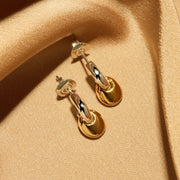 Yellow gold bead earrings