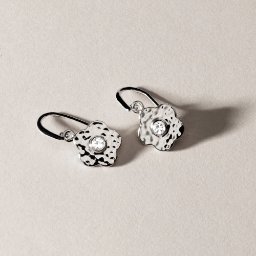 Forget-me-not hook earrings