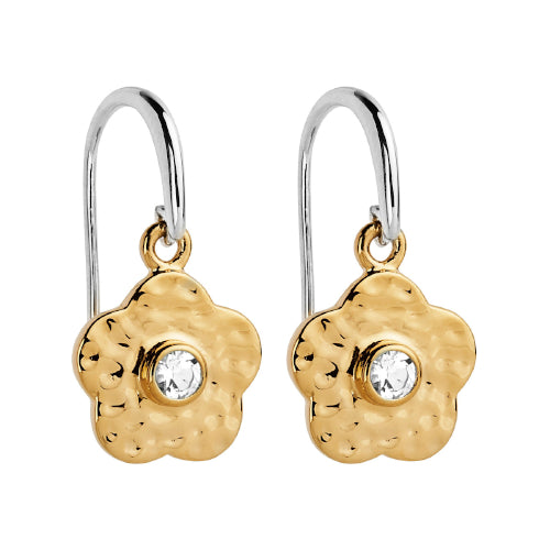 Gold plated flower earrings