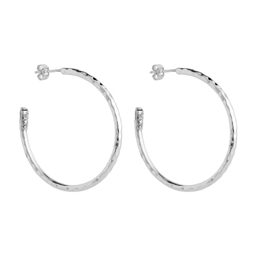 Silver tube earrings