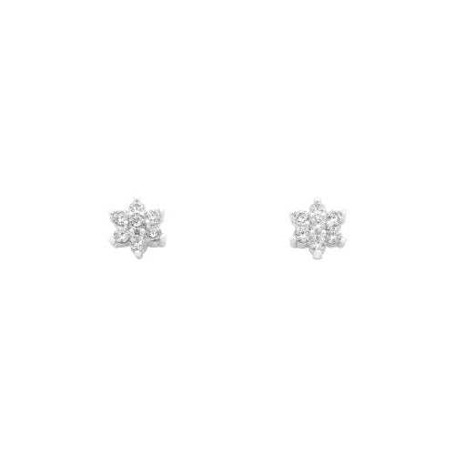 Petal silver earrings