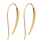 Yellow gold hook earrings