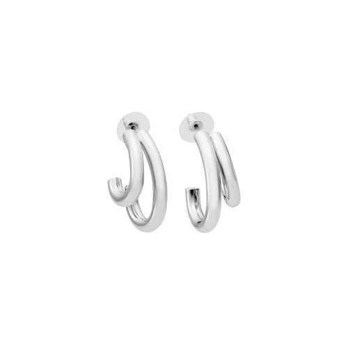 Neve Silver Double Hoop