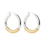 Two tone hoope earrings