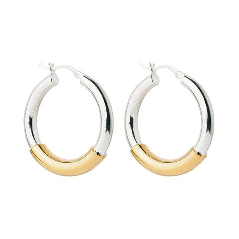 Two tone hoope earrings