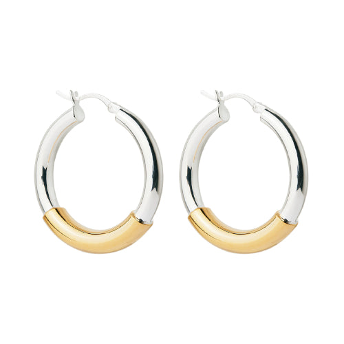 Two tone hoope earrings