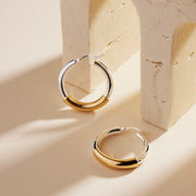 Two tone hoope earrings