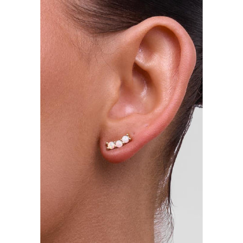 Emery Gold Opal Earrings