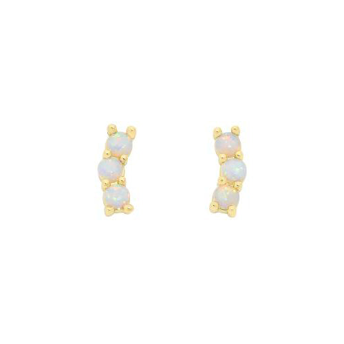 Emery Gold Opal Earrings