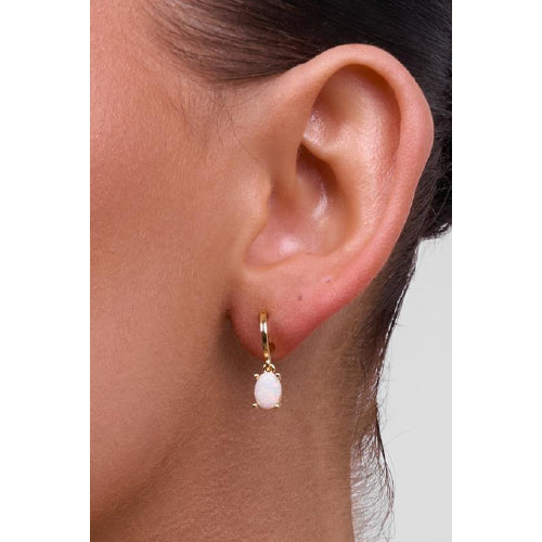 Emery Gold Opal Drop Earring